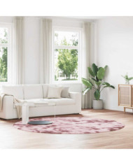 Tapis Shaggy à poils longs NAVARRA rose poudré 240x240 cm | Mobilier & Déco