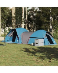 Tente de camping 5 personnes bleu imperméable | Mobilier & Déco