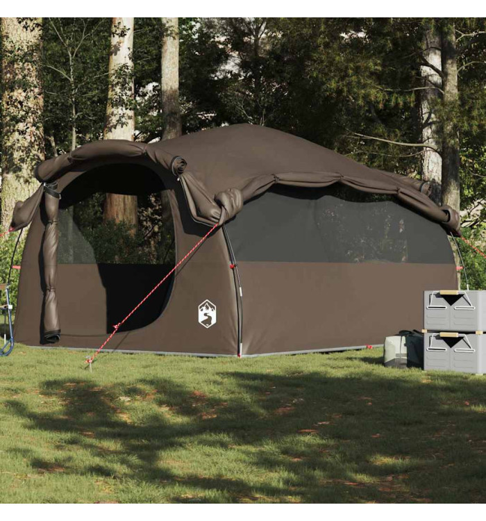 Tente familiale tunnel 6 personnes marron imperméable | Mobilier & Déco