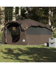 Tente familiale tunnel 6 personnes marron imperméable | Mobilier & Déco