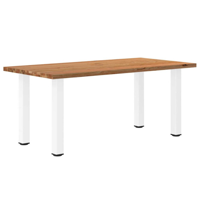 Table à manger marron clair bois de chêne massif rectangulaire | Mobilier & Déco