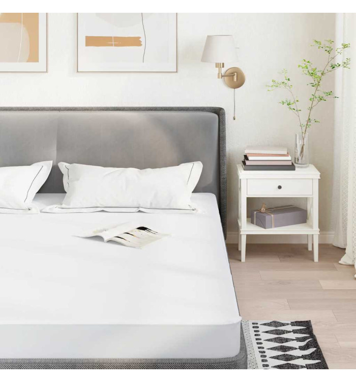 Protège-matelas blanc 100x200 cm imperméable | Mobilier & Déco