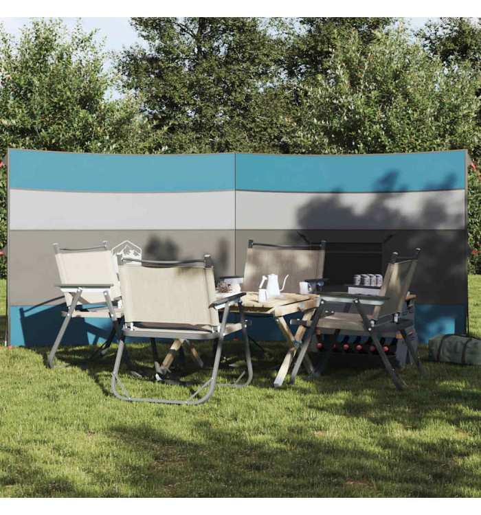 Brise-vent de camping bleu 340x130 cm imperméable | Mobilier & Déco