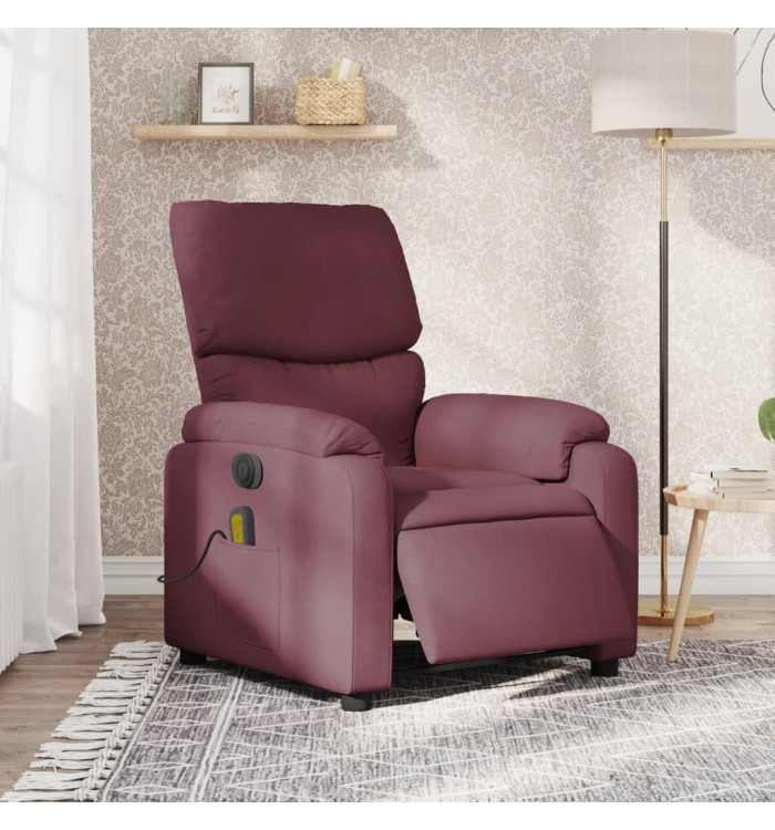 Fauteuil de massage inclinable électrique Violet Tissu | Mobilier & Déco