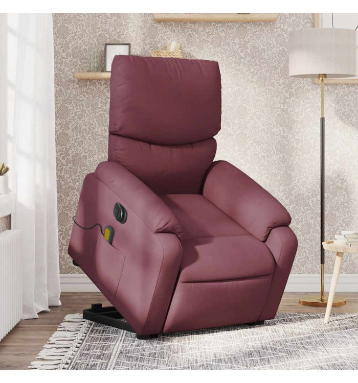 Fauteuil inclinable de massage électrique Violet Tissu | Mobilier & Déco