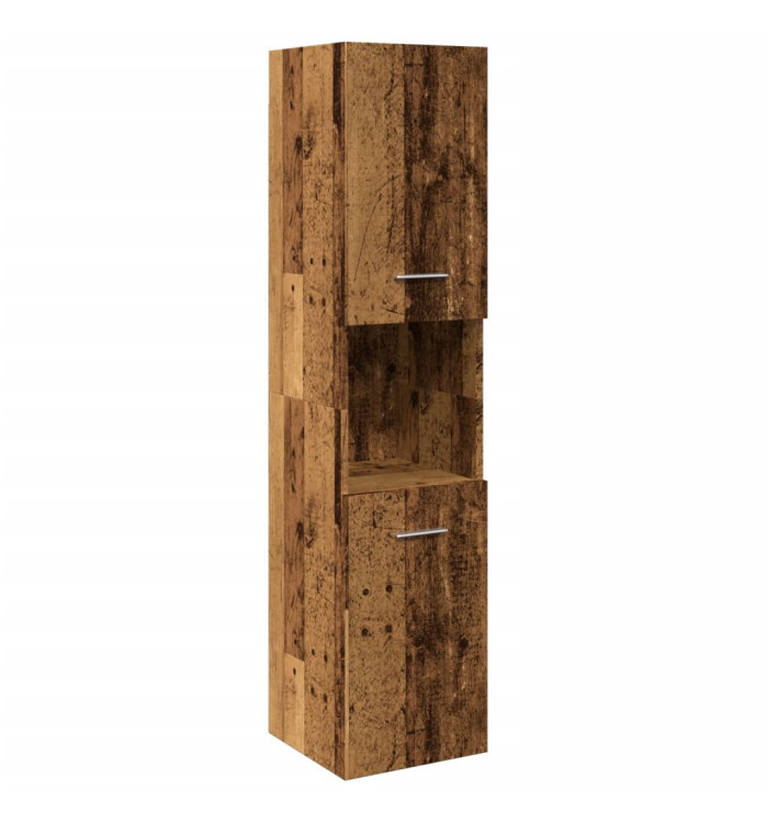 Armoire de salle de bain suspendue vieux bois bois d'ingénierie | Mobilier & Déco