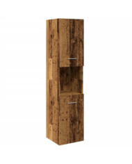 Armoire de salle de bain suspendue vieux bois bois d'ingénierie | Mobilier & Déco