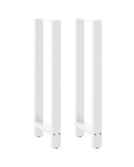 Pieds de table basse blanc 2 pcs 40x(110-111) cm acier | Mobilier & Déco