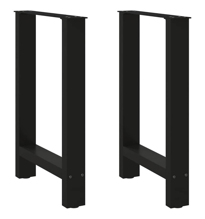 Pieds de table basse noir 2 pcs 50x(72-73) cm acier | Mobilier & Déco