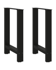 Pieds de table basse noir 2 pcs 50x(72-73) cm acier | Mobilier & Déco