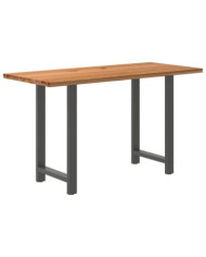 Table de bar marron clair bois de chêne massif rectangulaire | Mobilier & Déco
