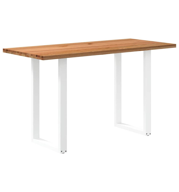 Table de bar marron clair bois de chêne massif rectangulaire | Mobilier & Déco