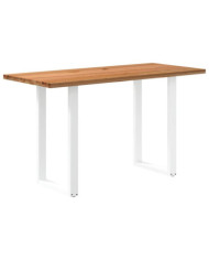 Table de bar marron clair bois de chêne massif rectangulaire | Mobilier & Déco