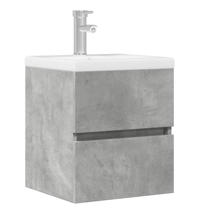 Armoire d'évier Gris béton 41x38,5x45 cm Bois d’ingénierie | Mobilier & Déco