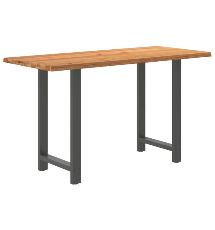 Table de bar marron clair bois de chêne massif rectangulaire | Mobilier & Déco