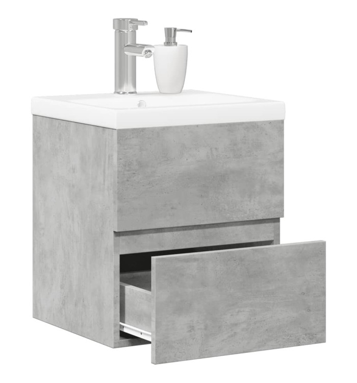 Ensemble de meubles de salle de bain 2 pcs gris béton | Mobilier & Déco