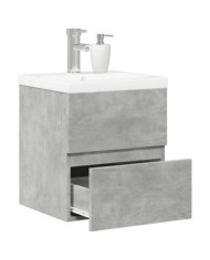 Ensemble de meubles de salle de bain 2 pcs gris béton | Mobilier & Déco