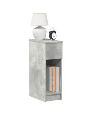 Tables de chevet avec tiroir 2 pcs gris béton 20x36x60 cm | Mobilier & Déco