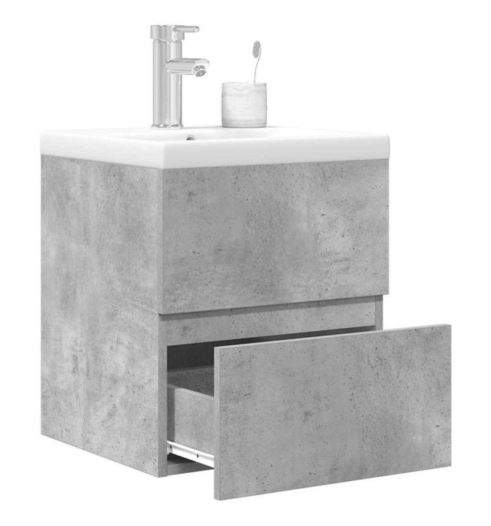 Ensemble de meubles de salle de bain 2 pcs gris béton | Mobilier & Déco