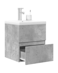 Ensemble de meubles de salle de bain 2 pcs gris béton | Mobilier & Déco