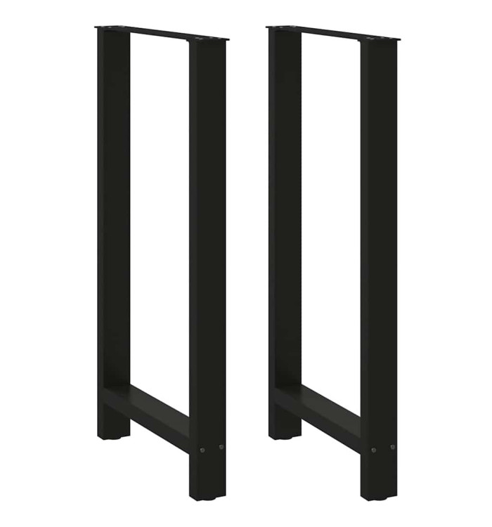 Pieds de table basse noir 2 pcs 60x(110-111) cm acier | Mobilier & Déco