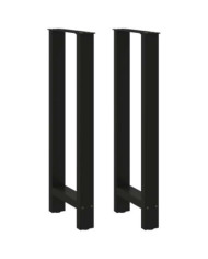 Pieds de table basse noir 2 pcs 50x(100-101) cm acier | Mobilier & Déco