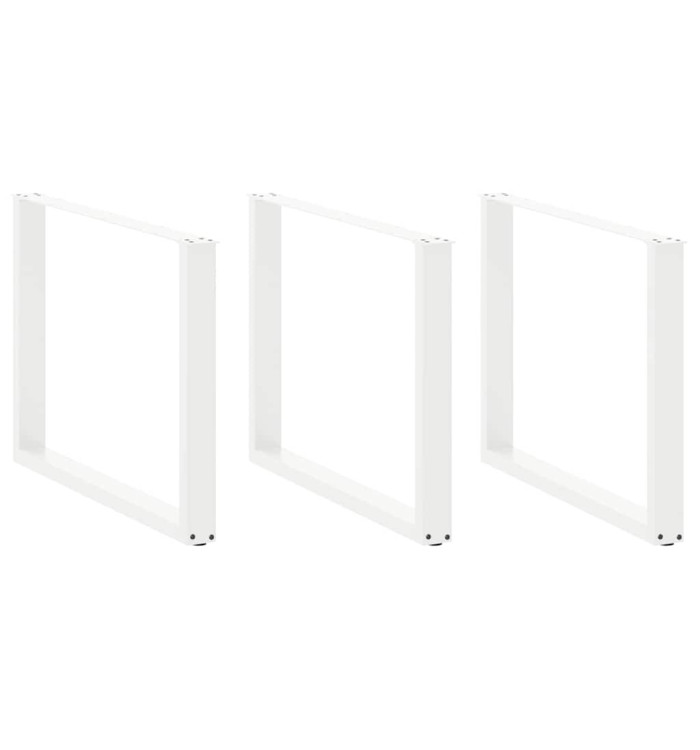 Pieds de table à manger forme de U 2 pcs blanc 100x(72-73) cm | Mobilier & Déco