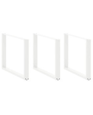 Pieds de table à manger forme de U 2 pcs blanc 100x(72-73) cm | Mobilier & Déco