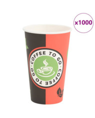 Tasses à café en papier 1000 pcs 16oz 400ml rouge et noir | Mobilier & Déco
