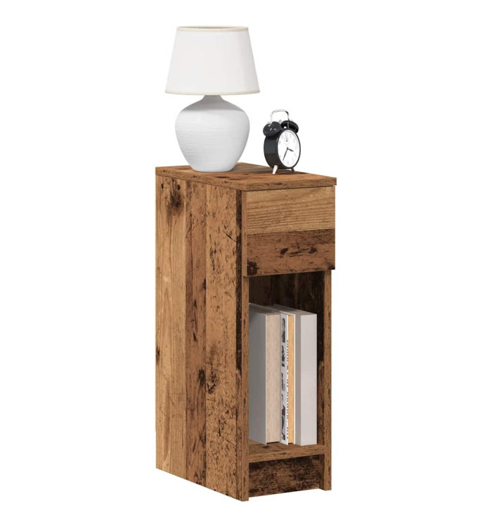 Table de chevet avec tiroir vieux bois 20x36x60 cm | Mobilier & Déco