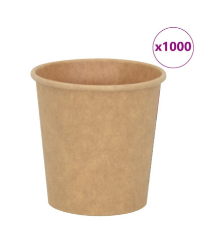 Tasses à café en papier 1000 pcs 4oz 100ml marron | Mobilier & Déco