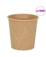 Tasses à café en papier 1000 pcs 4oz 100ml marron | Mobilier & Déco