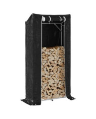 Portant de bois de chauffage et housse de pluie acier galvanisé | Mobilier & Déco