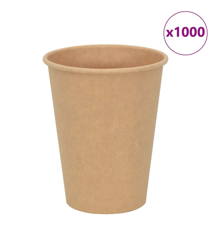 Tasses à café en papier 1000 pcs 12oz 300ml marron | Mobilier & Déco