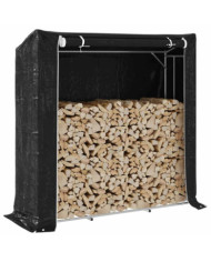 Portant de bois de chauffage et housse de pluie acier galvanisé | Mobilier & Déco