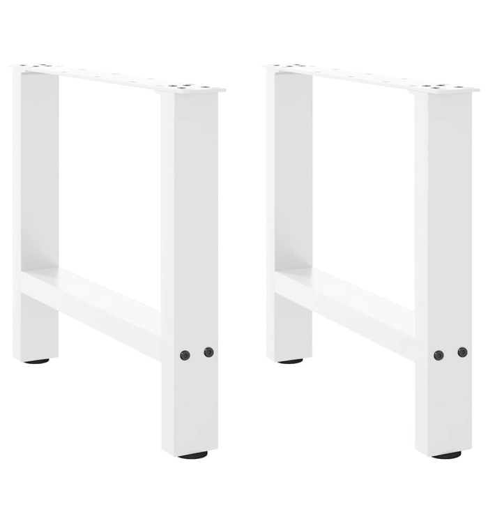 Pieds de table basse blanc 2 pcs 60x(42-43) cm acier | Mobilier & Déco