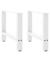 Pieds de table basse blanc 2 pcs 60x(42-43) cm acier | Mobilier & Déco