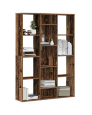 Séparateur de pièce/bibliothèque vieux bois 100x24x140 cm | Mobilier & Déco