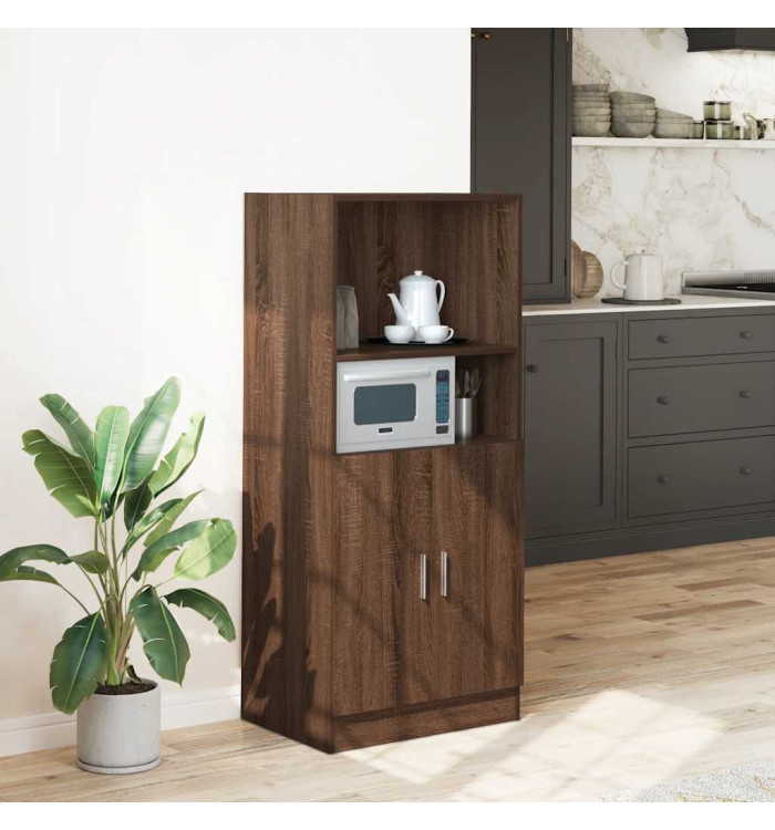Armoire de cuisine chêne marron 57x41,5x131,5cm bois ingénierie | Mobilier & Déco