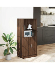 Armoire de cuisine chêne marron 57x41,5x131,5cm bois ingénierie | Mobilier & Déco