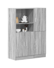 Ensemble d'armoires de cuisine 2pcs sonoma gris bois ingénierie | Mobilier & Déco