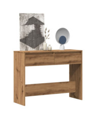Table console chêne artisanal 100x35x76,5 cm bois d'ingénierie | Mobilier & Déco