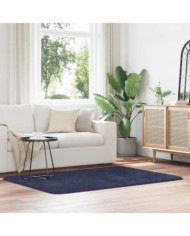 Tapis shaggy à poils longs NAVARRA bleu marine 120x170 cm | Mobilier & Déco