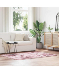 Tapis Shaggy à poils longs NAVARRA rose poudré 120x170 cm | Mobilier & Déco