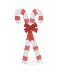 Décoration de Noël en forme de canne à sucre 50 LED blanc chaud | Mobilier & Déco
