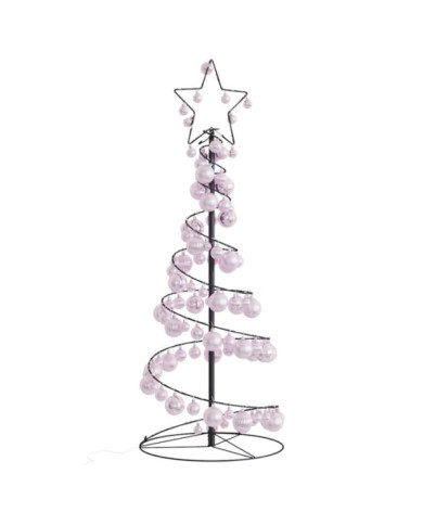 Sapin de Noël à LED avec boules 80 LED blanc chaud 120 cm | Mobilier & Déco