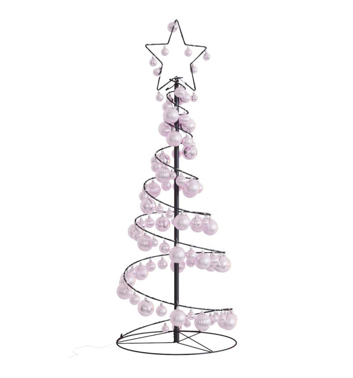 Sapin de Noël à LED avec boules 80 LED blanc chaud 120 cm | Mobilier & Déco