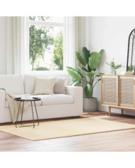 Tapis Shaggy à poils longs NAVARRA crème 130x200 cm polyester | Mobilier & Déco