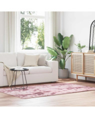 Tapis Shaggy à poils longs NAVARRA rose poudré 130x200 cm | Mobilier & Déco