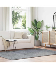 Tapis shaggy à poils longs NAVARRA gris argenté 160x230 cm | Mobilier & Déco